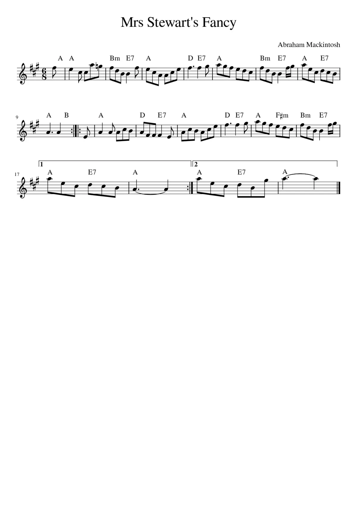 Mrs Stewart's Fancy - Page 1