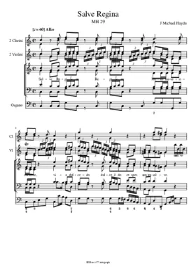 Salve Regina in C, MH 29