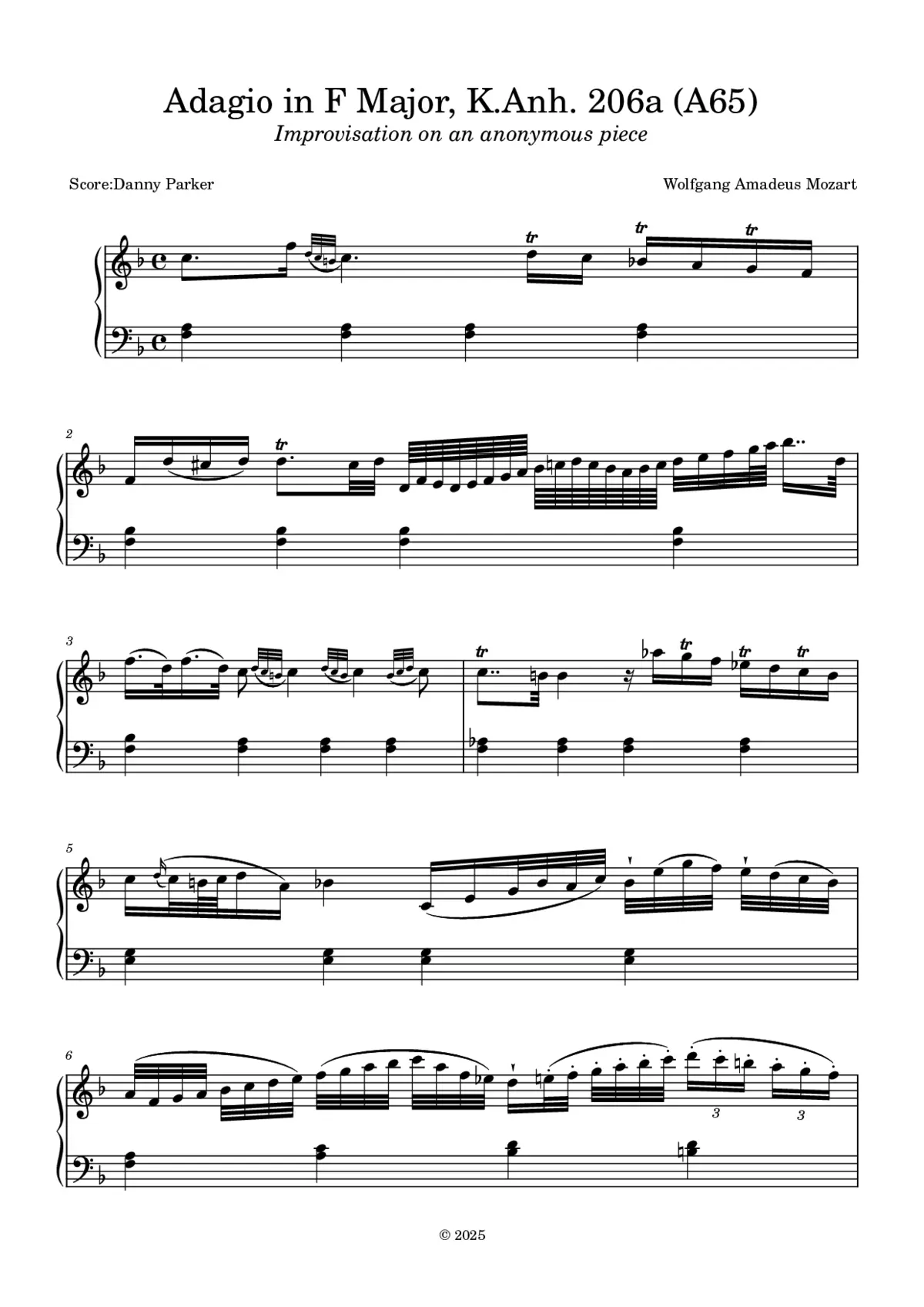 Adagio in F major - Page 1