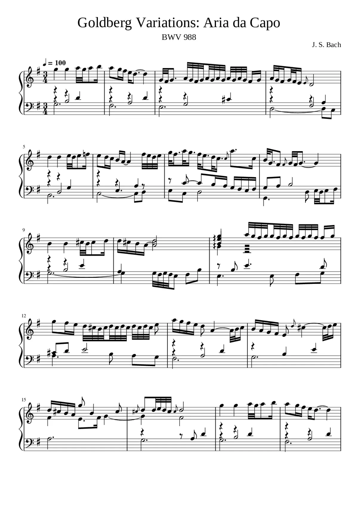 Goldberg-Variationen BWV 988 - Page 1