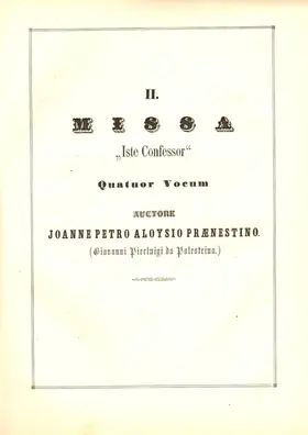 Missa Iste confessor