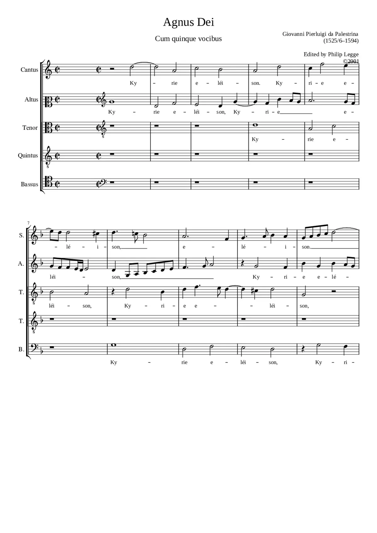 Missa O Rex gloriæ - Page 1