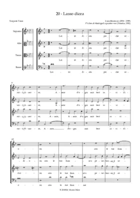 Lasso, dicea, perche venisti, Amore