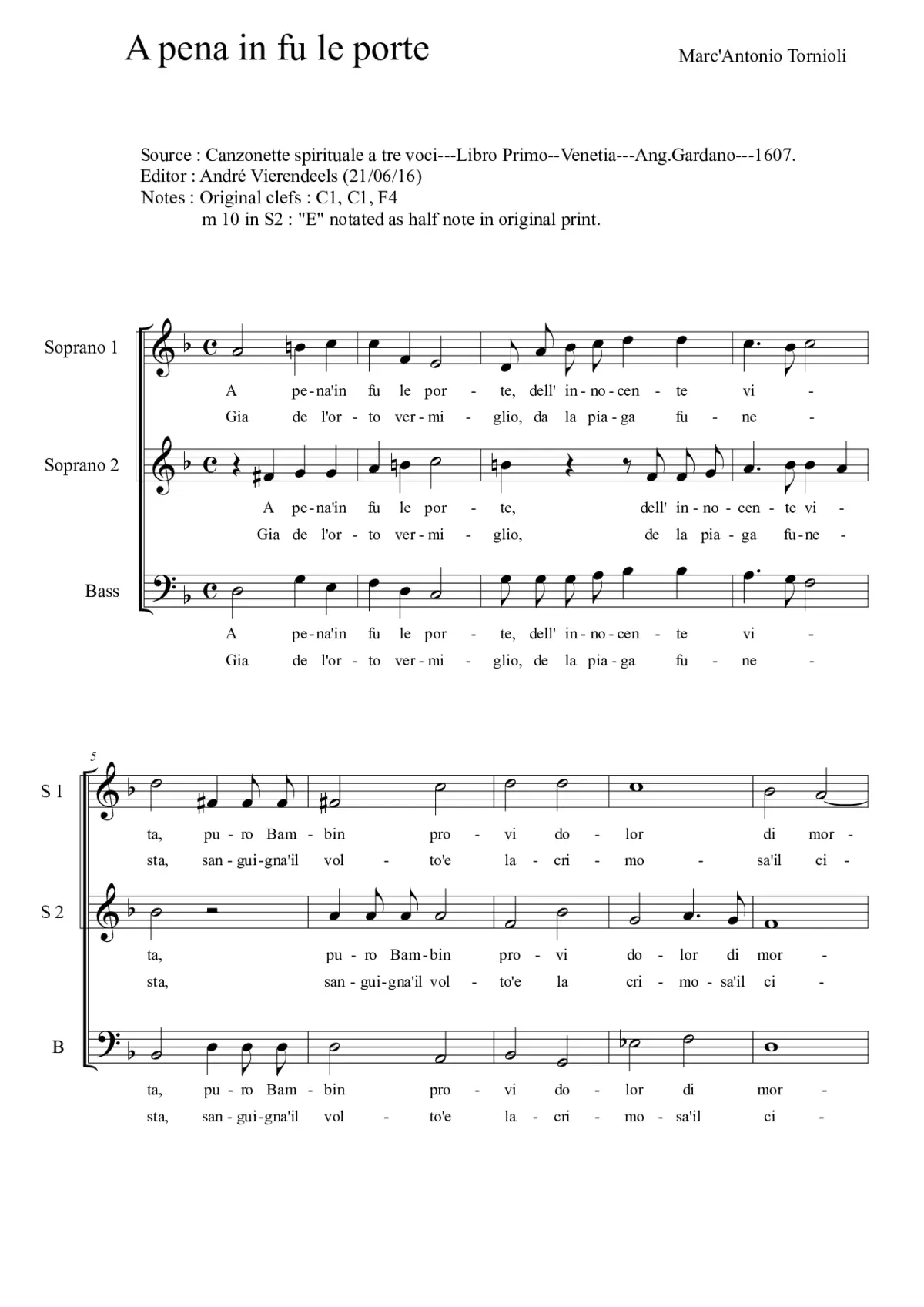 A pena in fu le porte - Page 1
