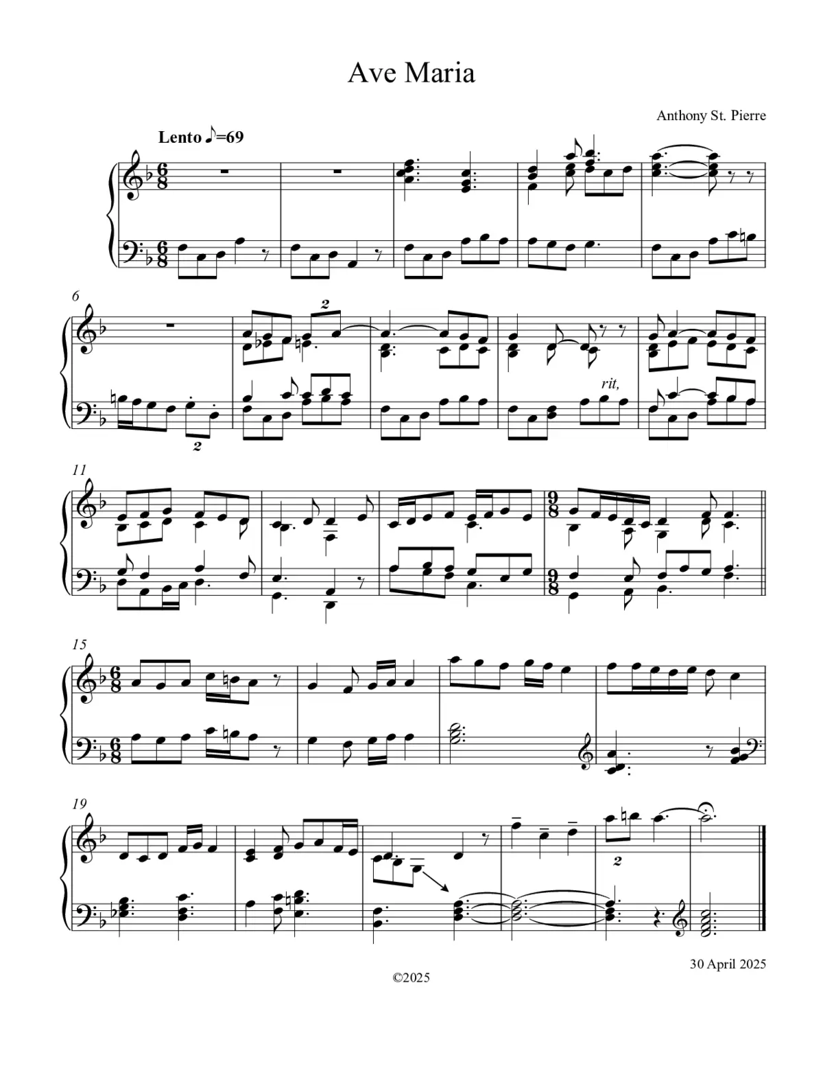 3 Marian Plainchant Hymns - Page 1