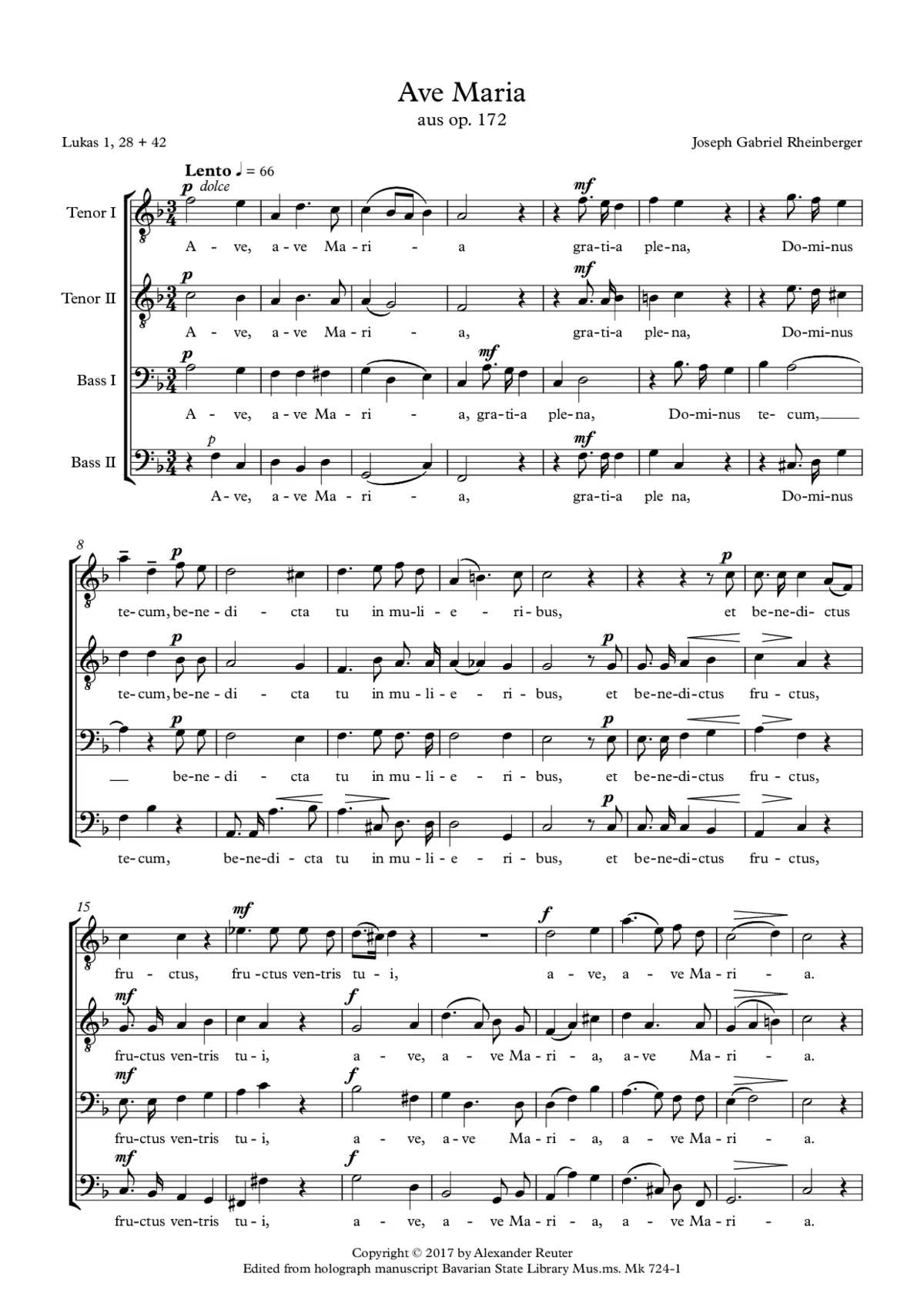 Missa in B flat major, op. 172 - Page 1