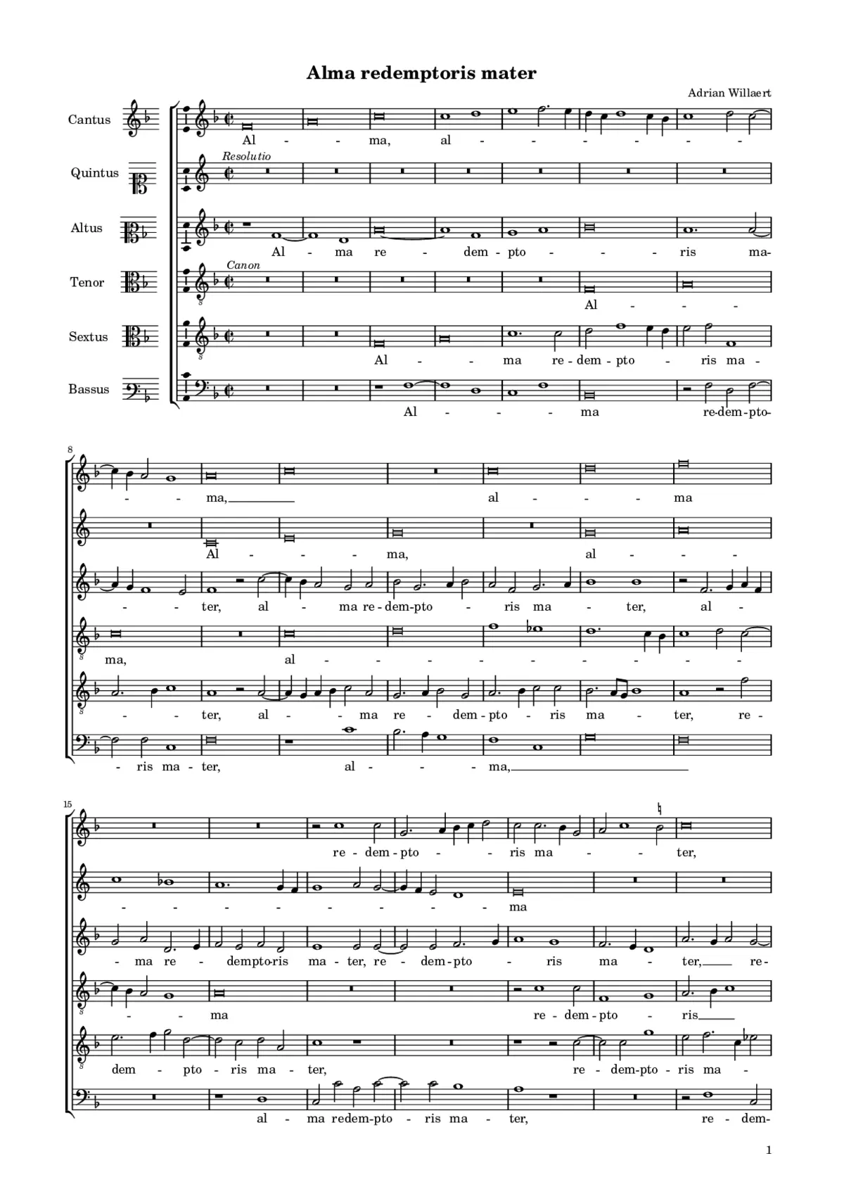 Alma redemptoris mater - Page 1
