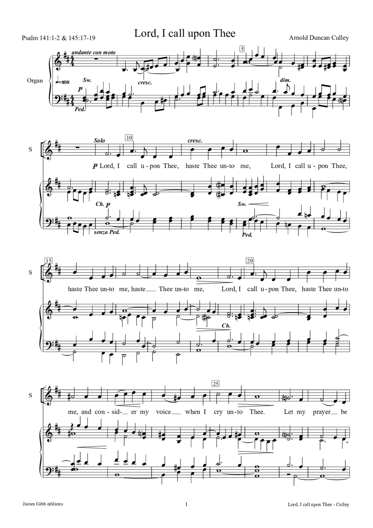Lord, I call upon Thee - Page 1