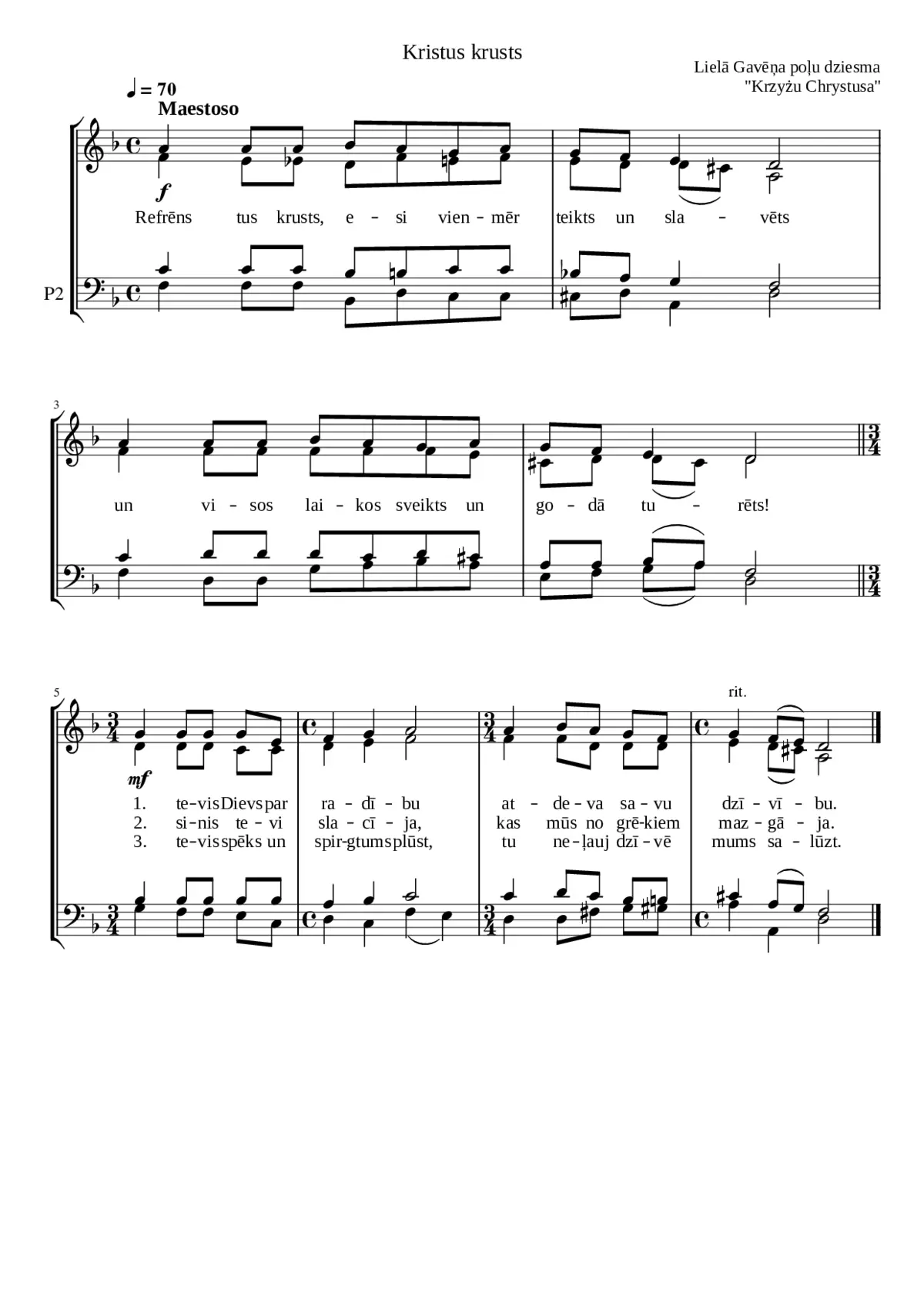 Kristus krusts (KrzyÅ¼u Chrystusa) - Page 1