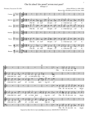 Che fai alma? che pensi? avrem mai pace?