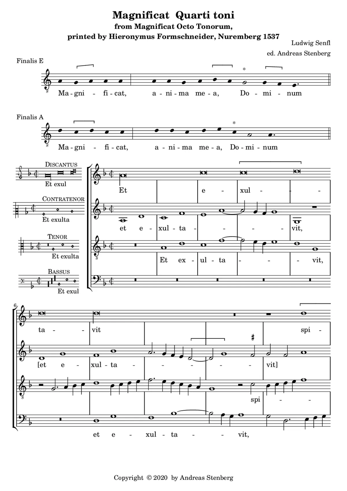 Magnificat quarti toni - Page 1