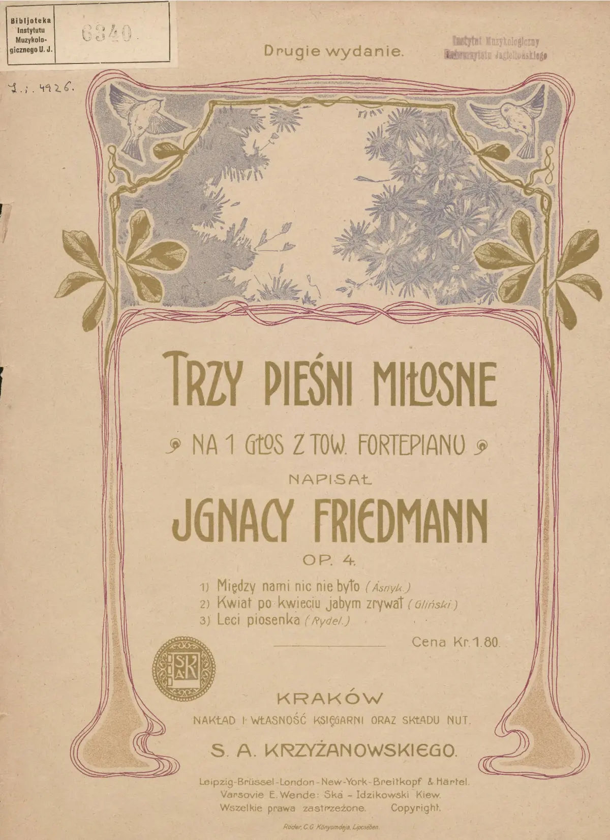 3 Pieśni miłosne - Page 1
