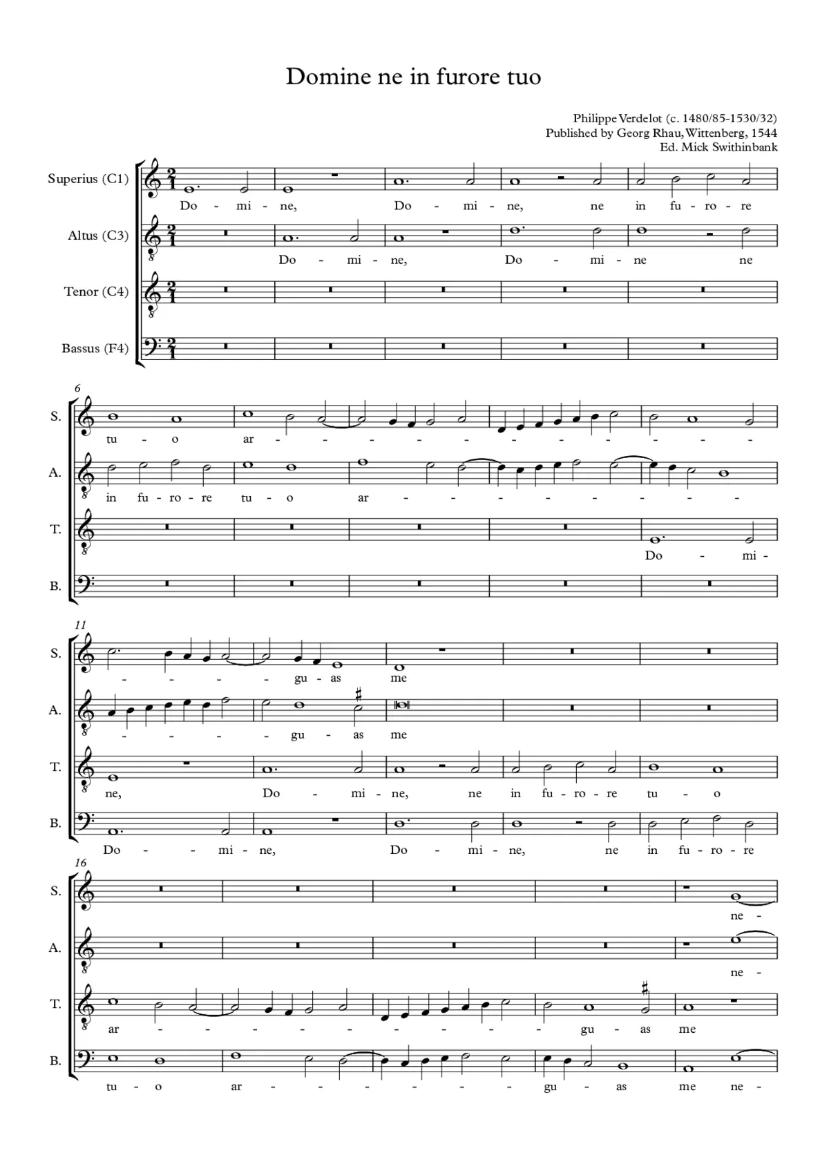 Domine ne in furore tuo - Page 1