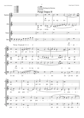 Pange lingua in Festo Corporis Christi (unrelated to another setting)