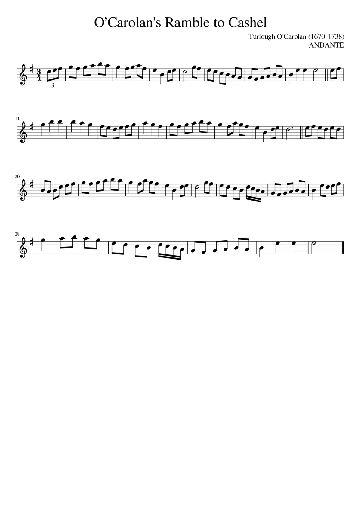 OCarolan's Ramble to Cashel - Page 1