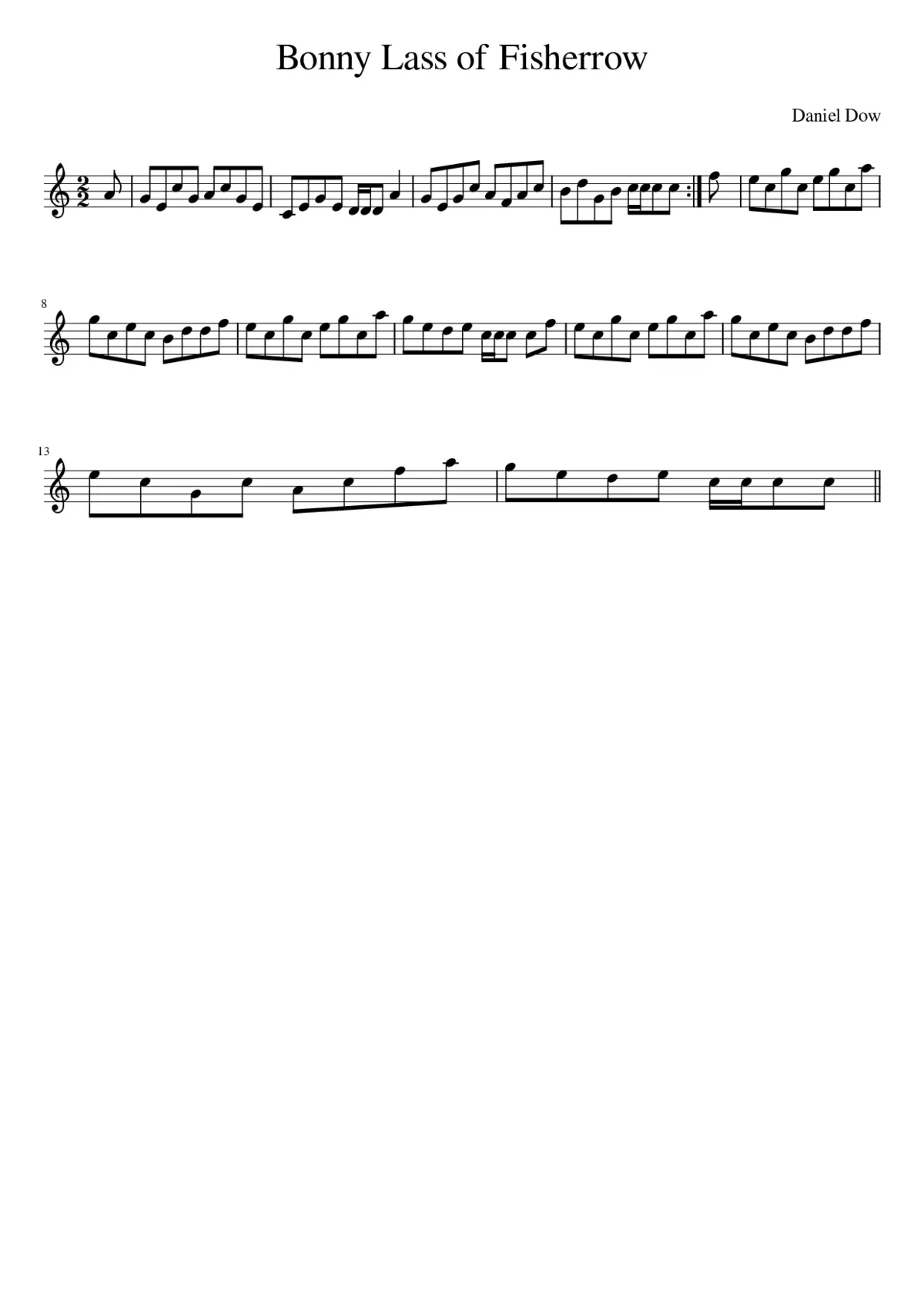 The Bonny Lass of Fisherrow - Page 1