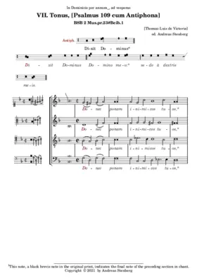 Dixit Dominus (tone VII falsobordone)