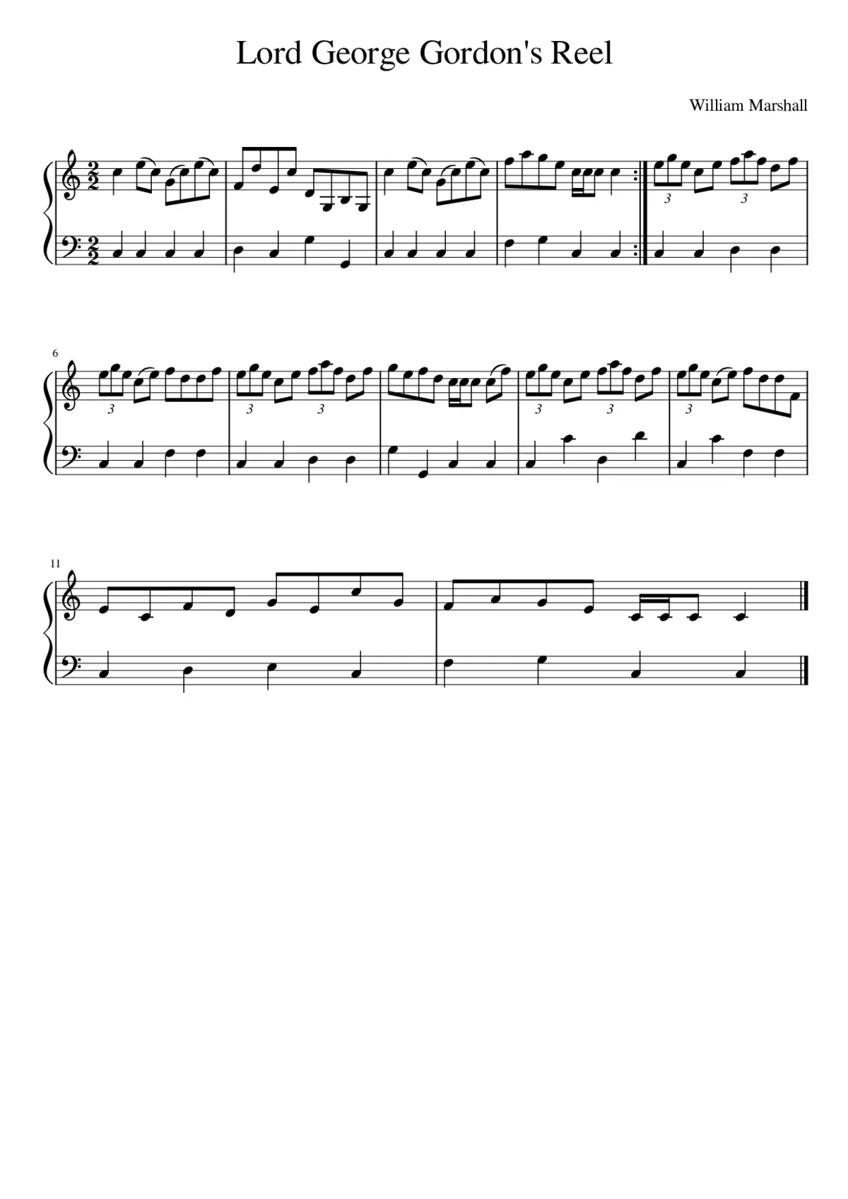 Lord George Gordon's Reel - Page 1