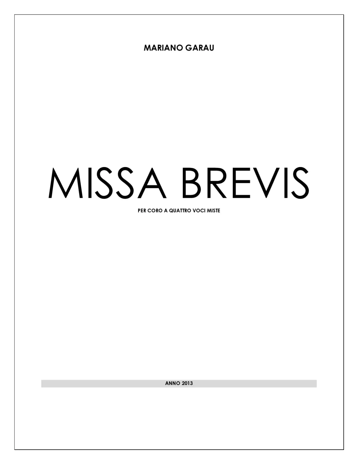 Missa brevis - Page 1
