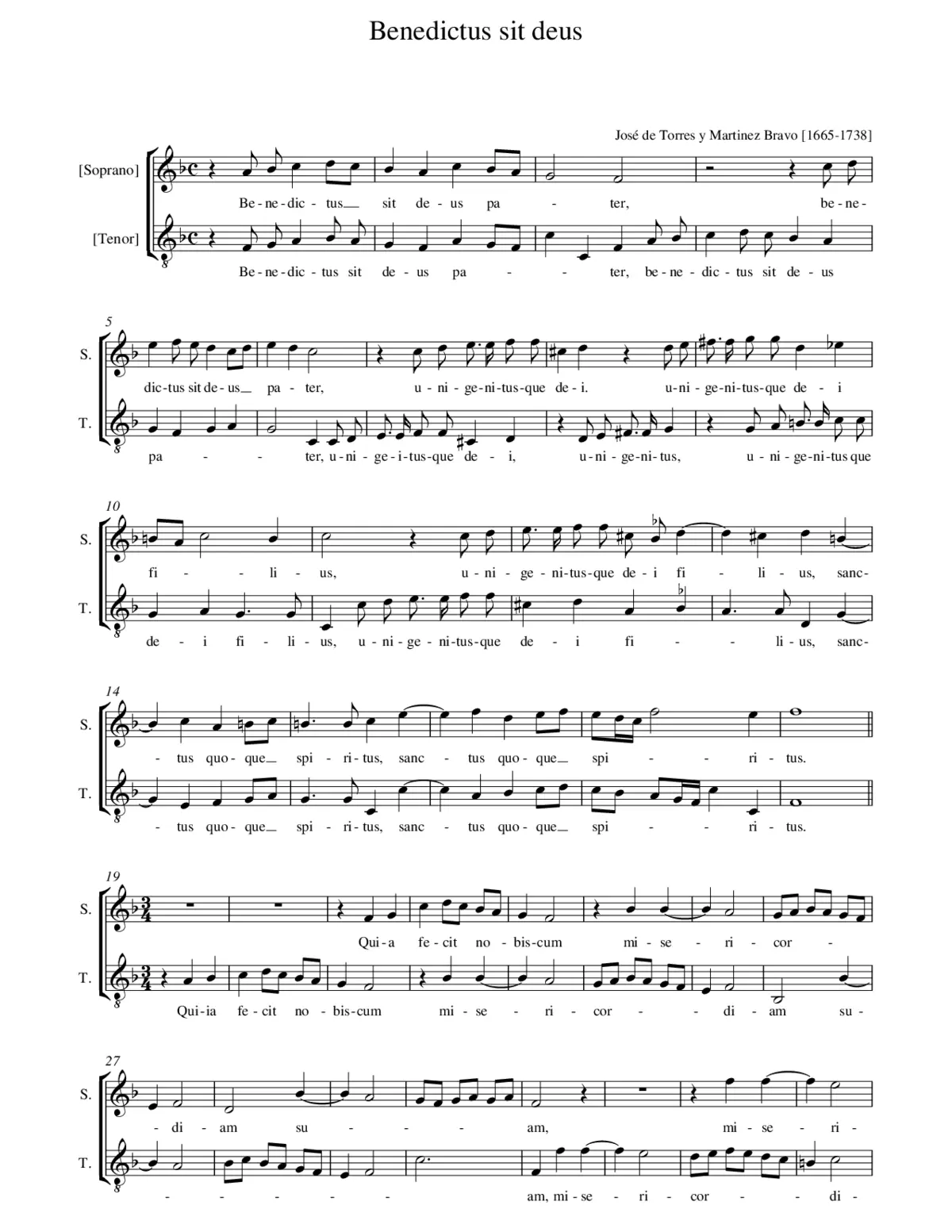 Benedictus sit Deus - Page 1