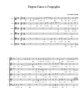 Depon l'arco e l'orgoglio