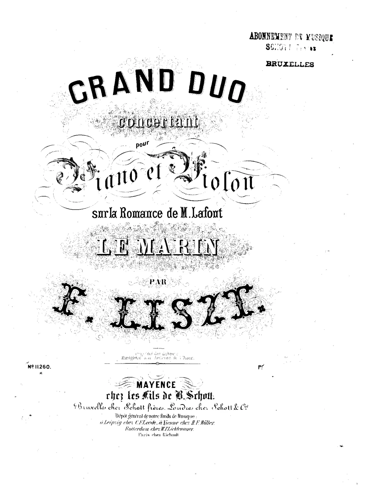 Grand duo concertant sur le 'Le marin' - Page 1