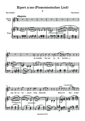 Riport a me (Piemontesisches Lied)