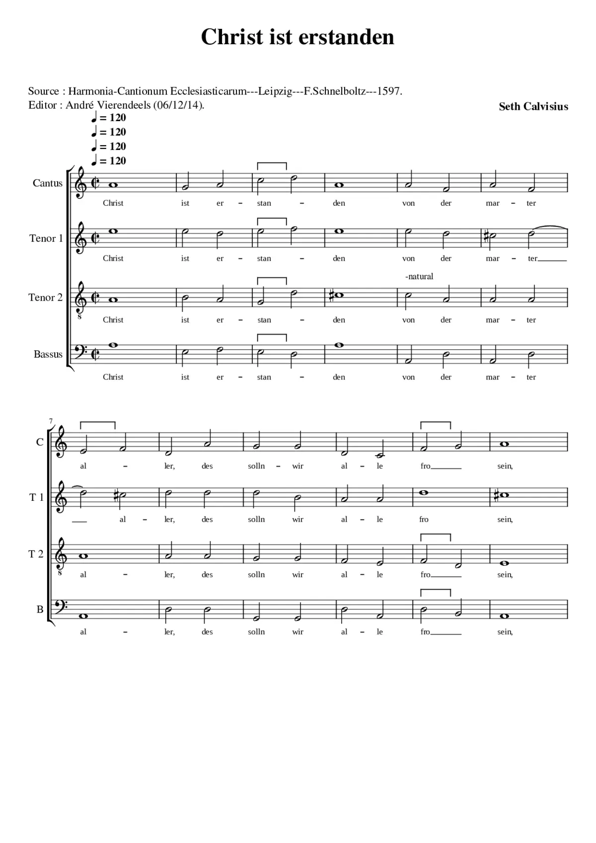 Christ ist erstanden - Page 1