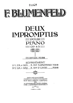2 Impromptus for Piano, Op. 45