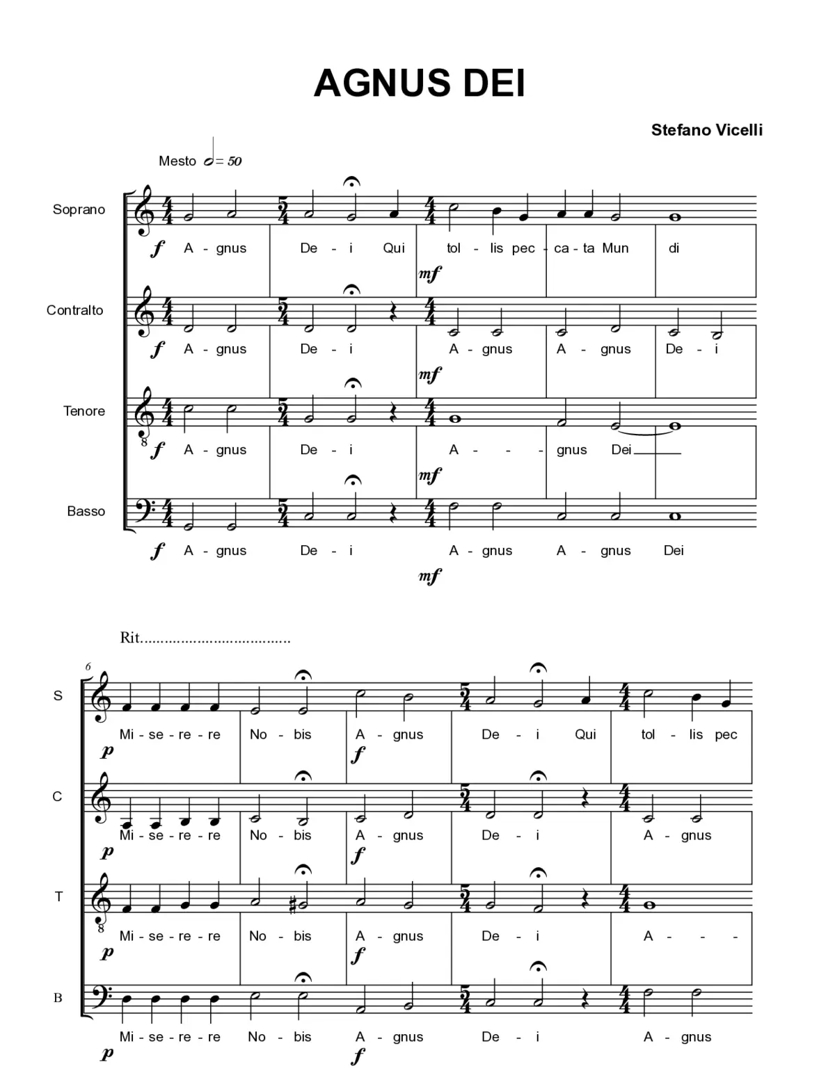 Agnus Dei - Page 1