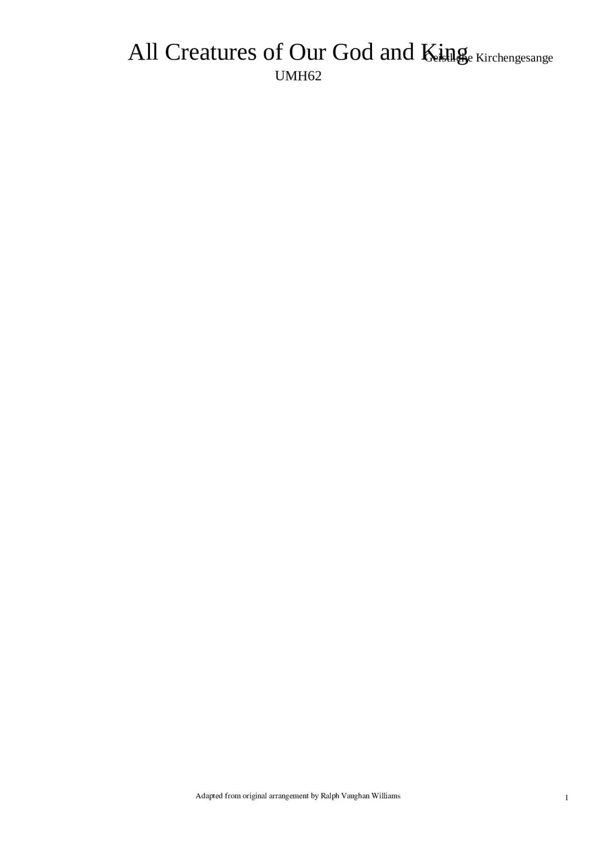 all creatures of our god and king - Page 1