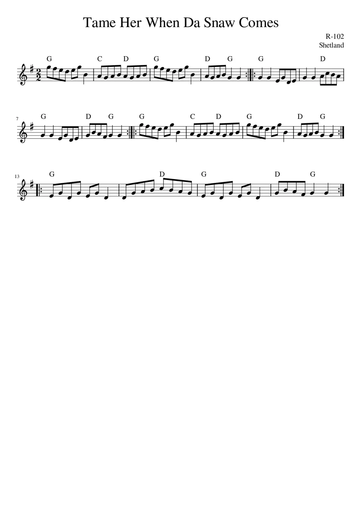 Tame her when da snaw comes - Page 1