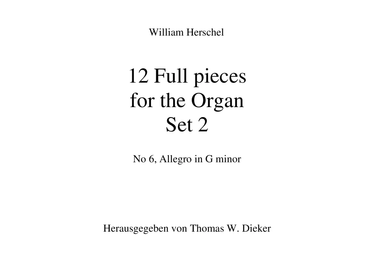 12 Full Organ Pieces, Set 2 - Page 1