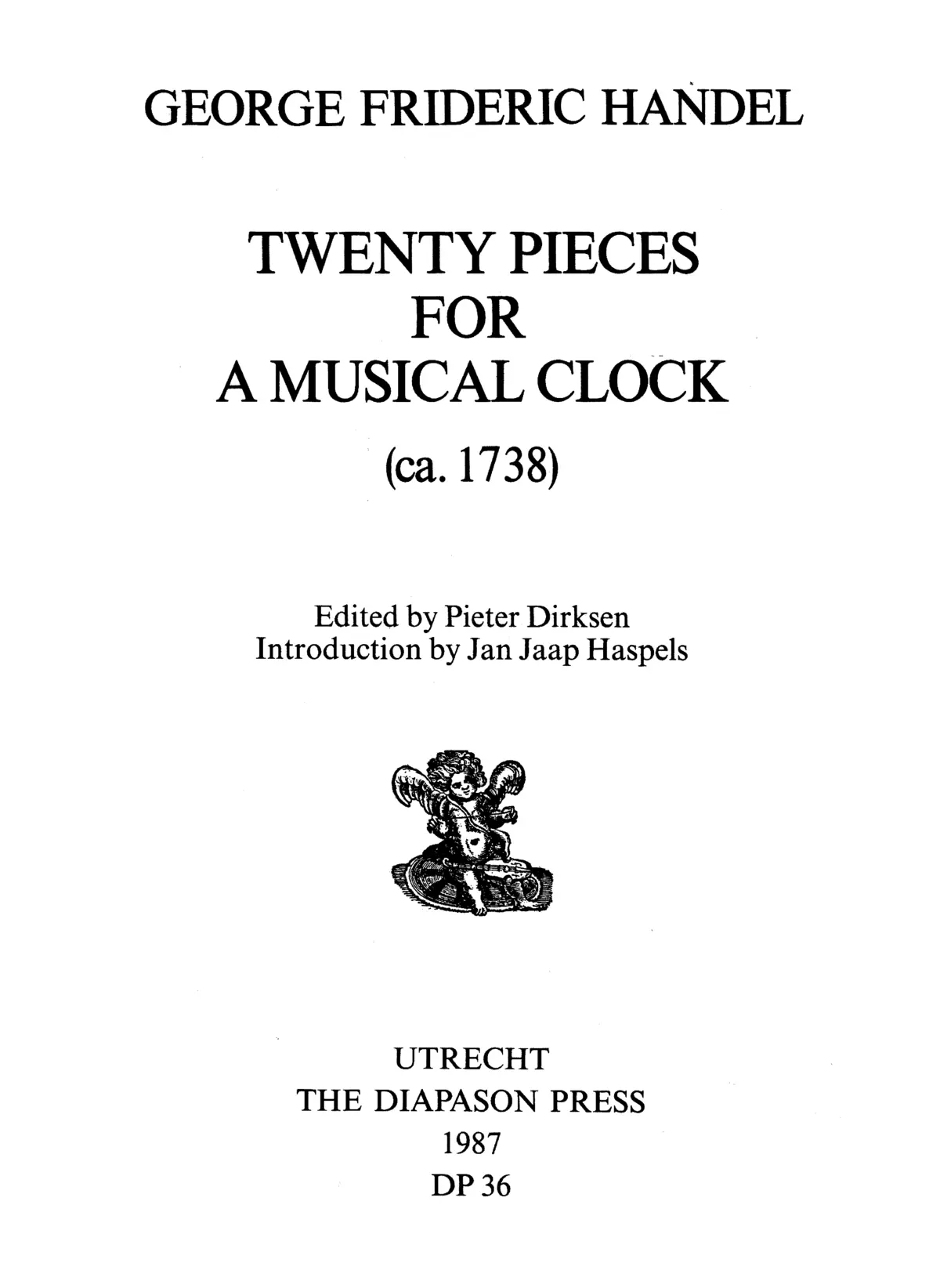20 Pieces for a Musical Clock - Page 1