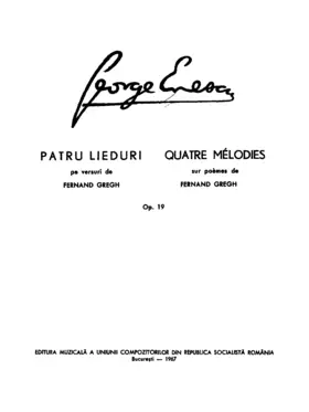 3 Mélodies sur poèmes de Fernand Gregh
