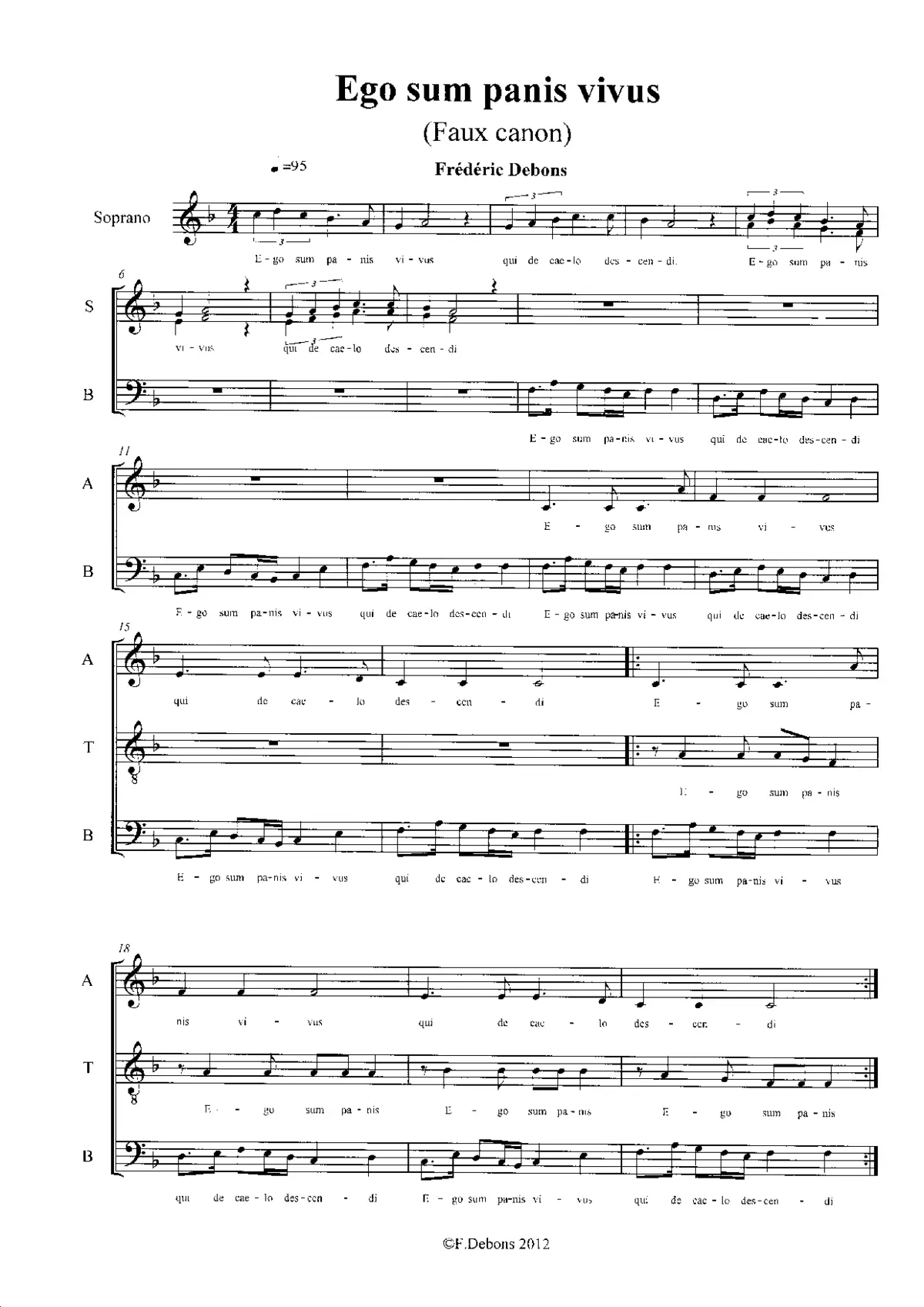 Ego sum panis vivus - Page 1