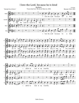 I love the Lord, because he is kind