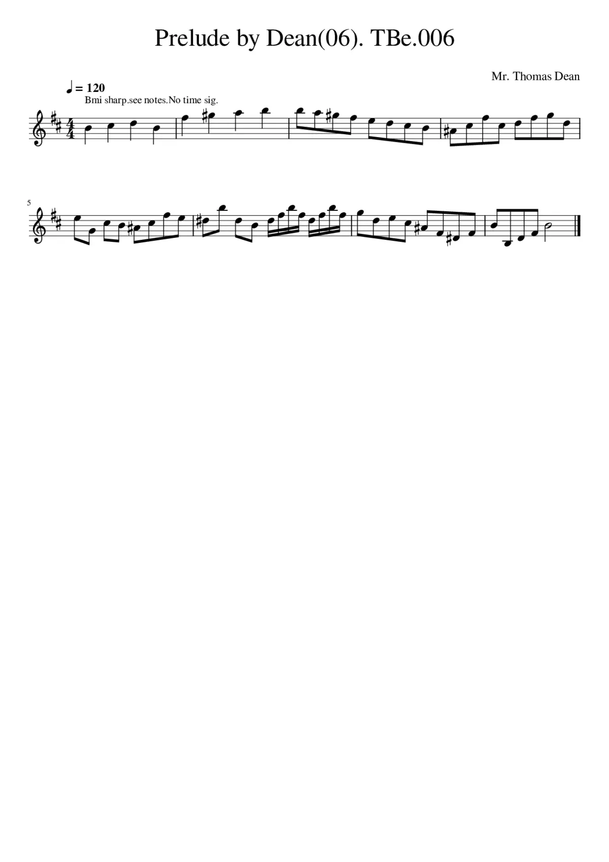 Prelude by Dean(06). TBe.006 - Page 1