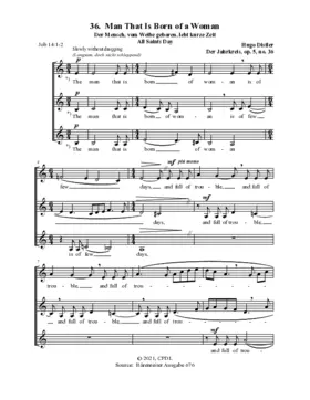 Der Mensch, vom Weibe geboren, lebt kurze Zeit