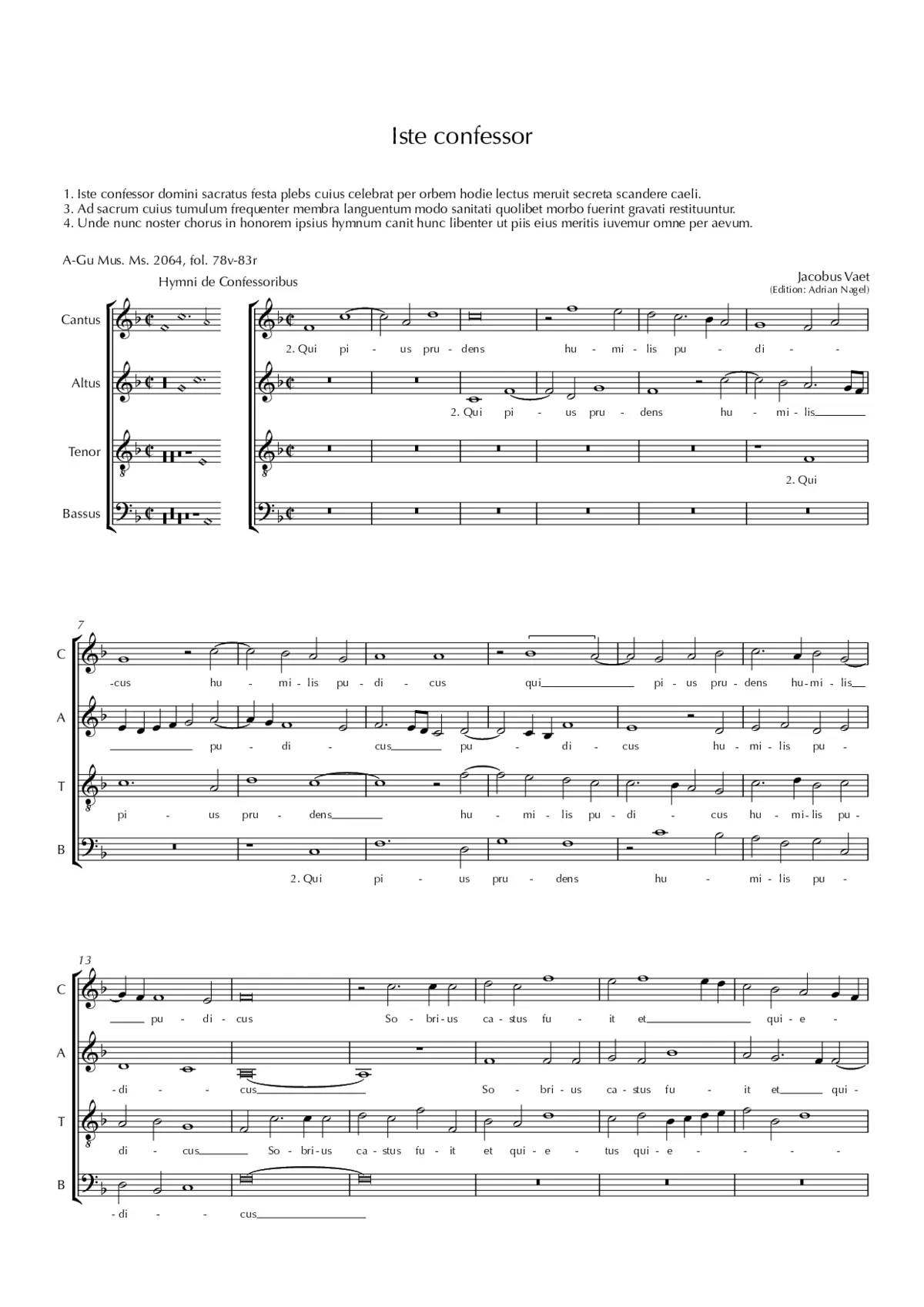 Iste confessor - Page 1