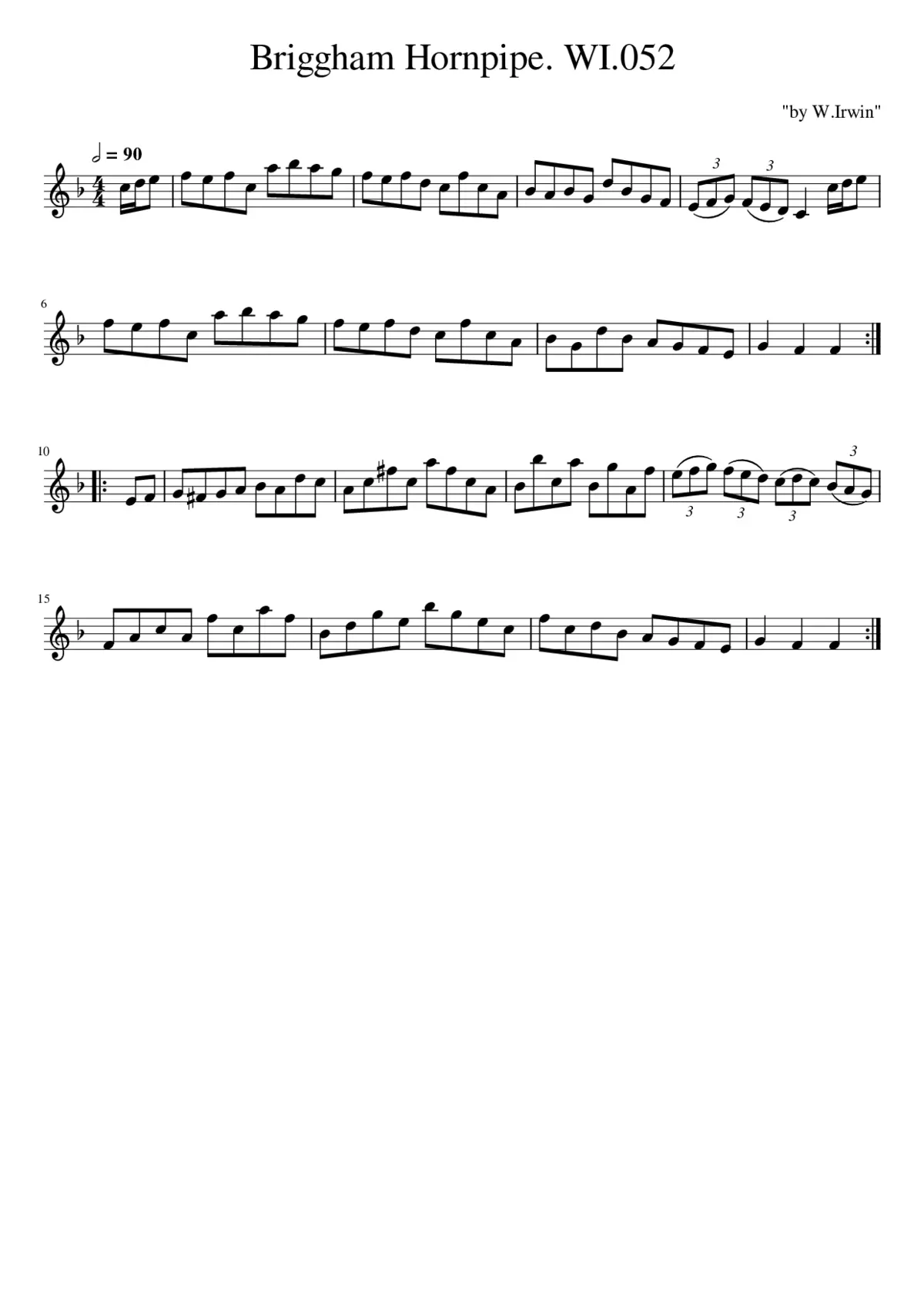 Briggham Hornpipe - Page 1