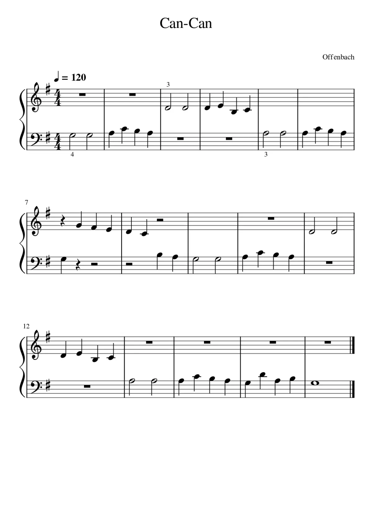 Can-Can - Offenbach - Page 1