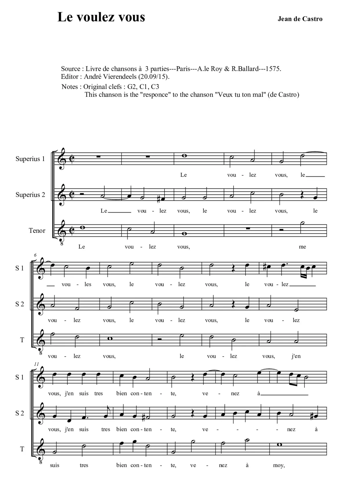 Le voulez vous - Page 1