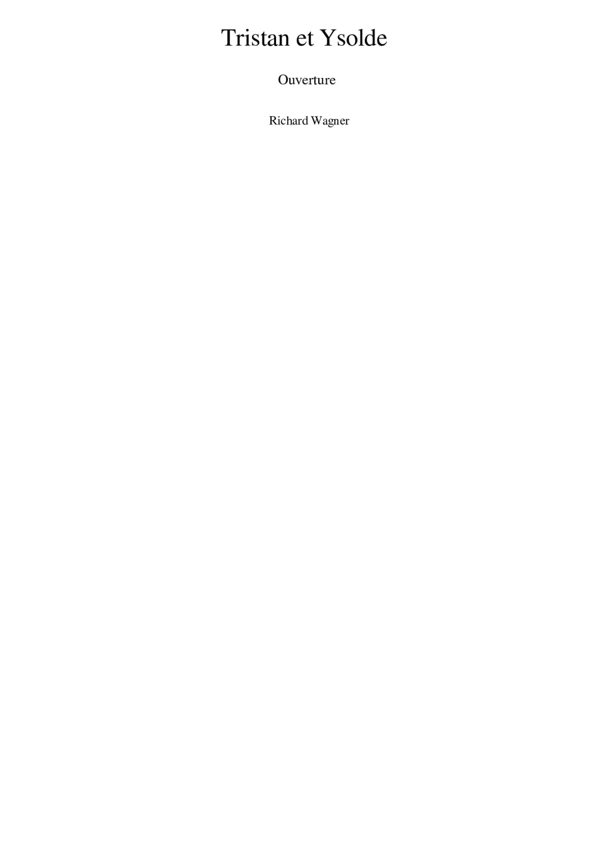 Tristan und Isolde WWV 90 - Page 1