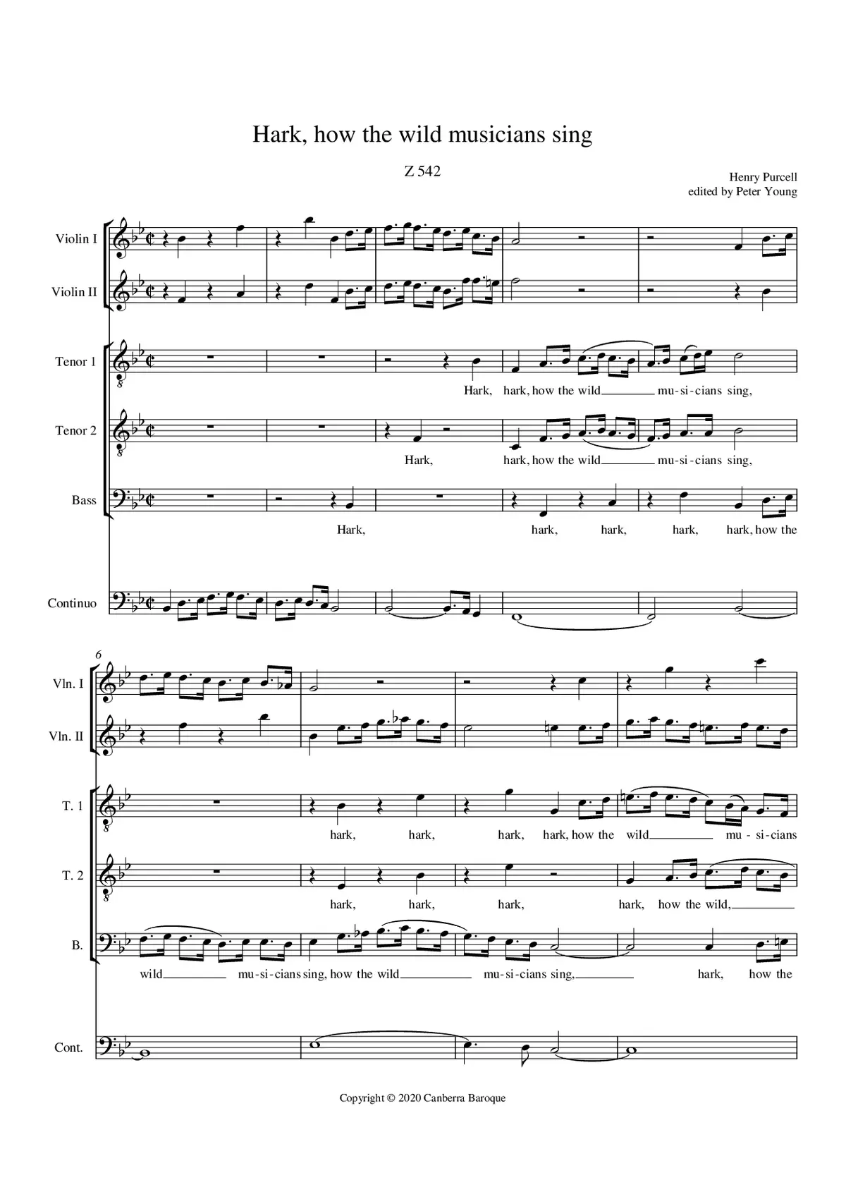 Hark, how the wild musicians sing - Page 1
