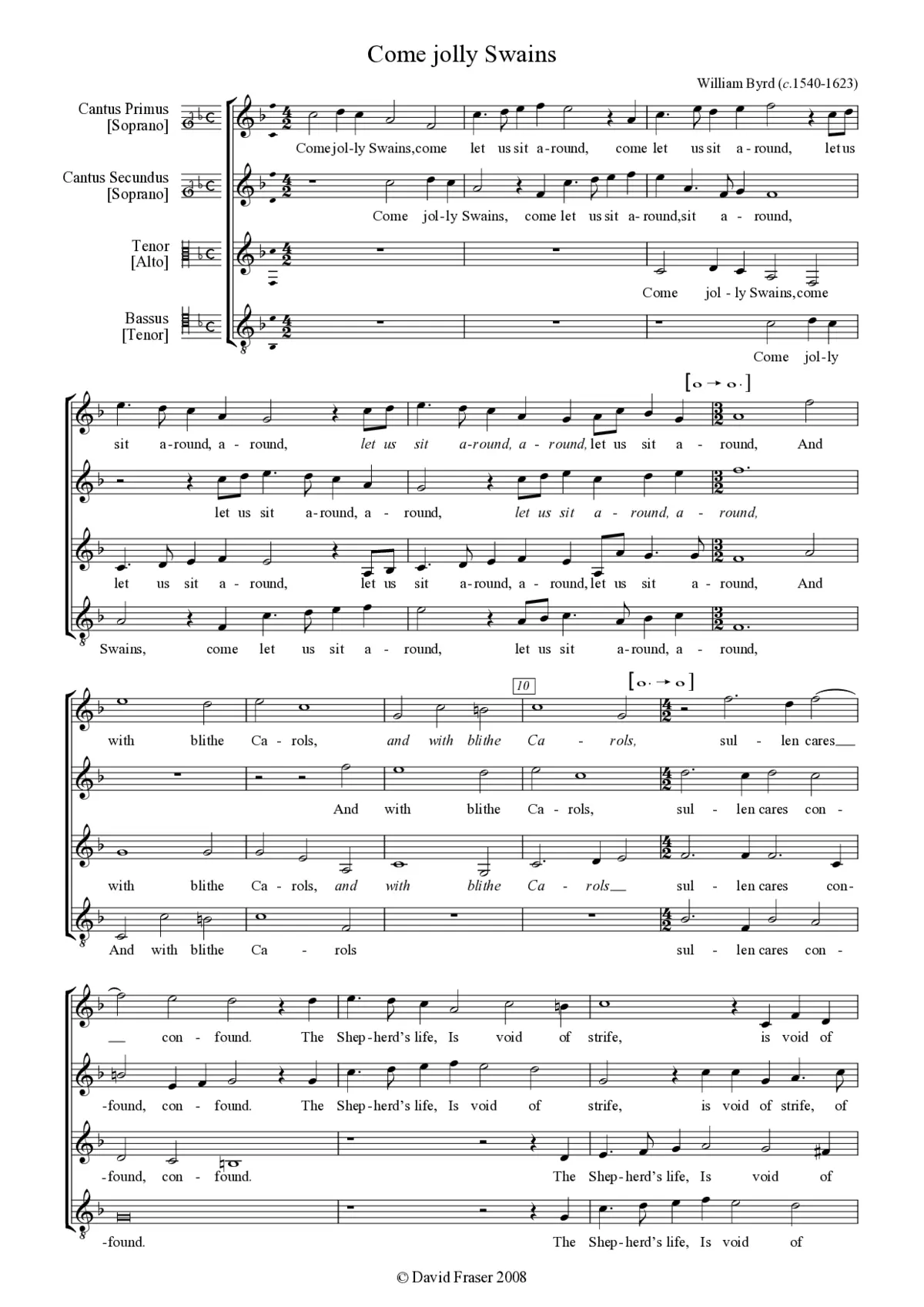 Come jolly Swains - Page 1