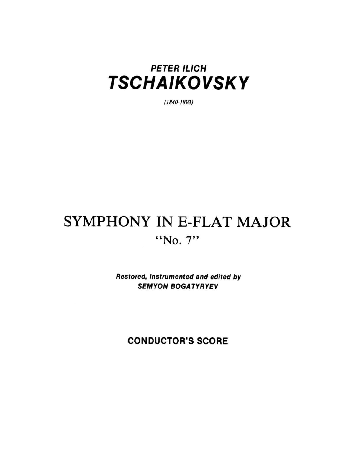 Symphony in E-flat major - Page 1