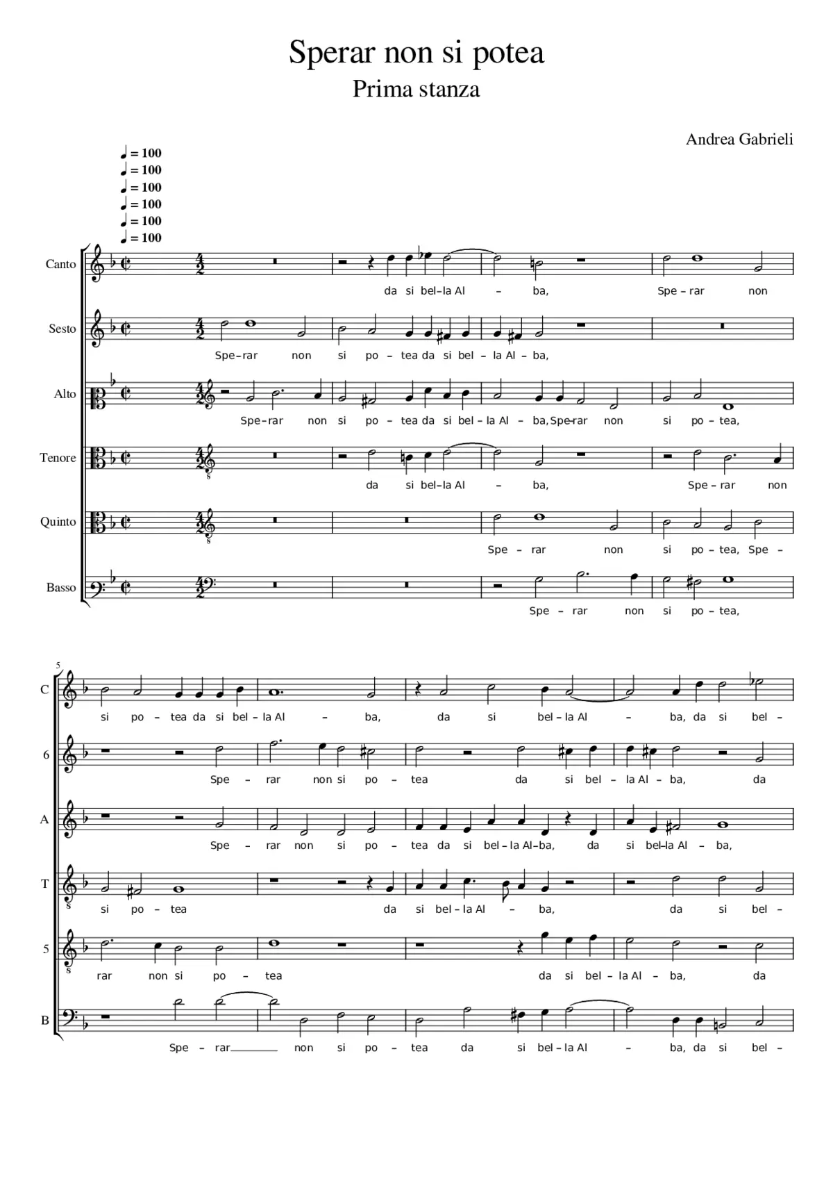 Sperar non si potea - Page 1