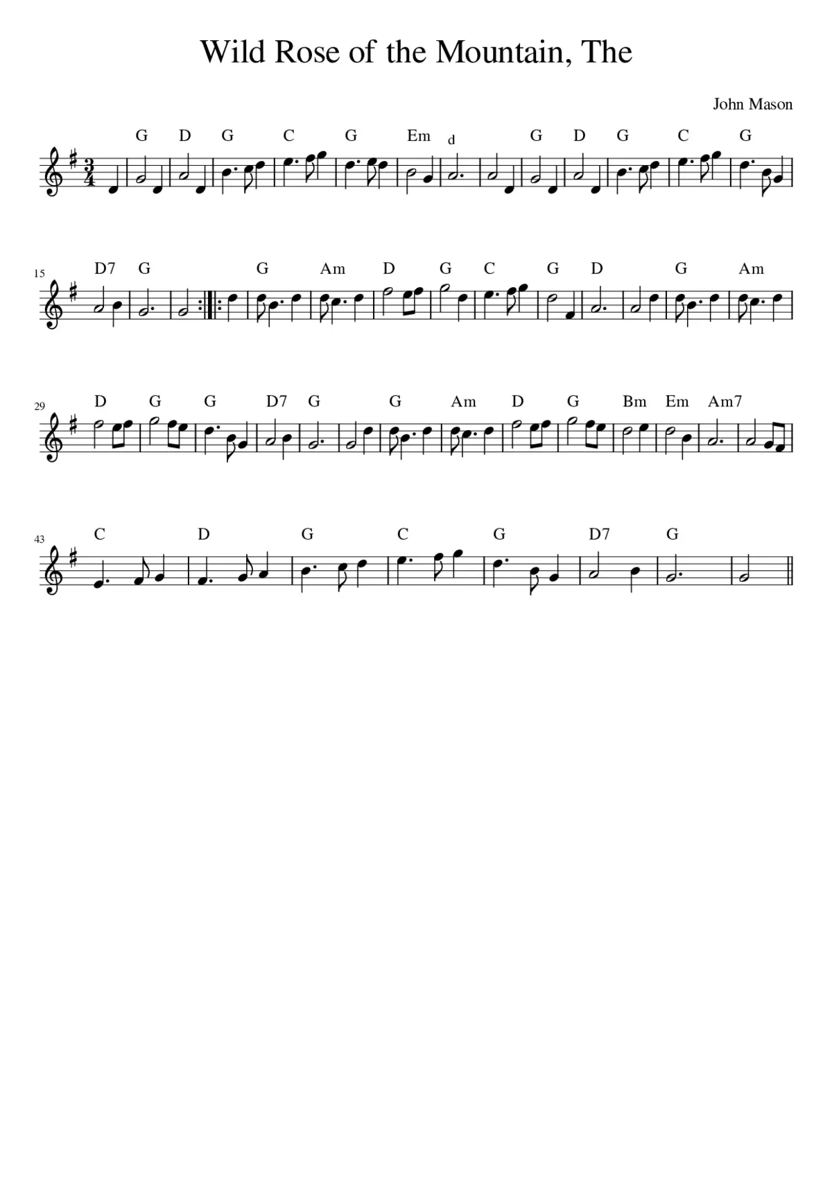 The Wild Rose of the Mountain - Page 1