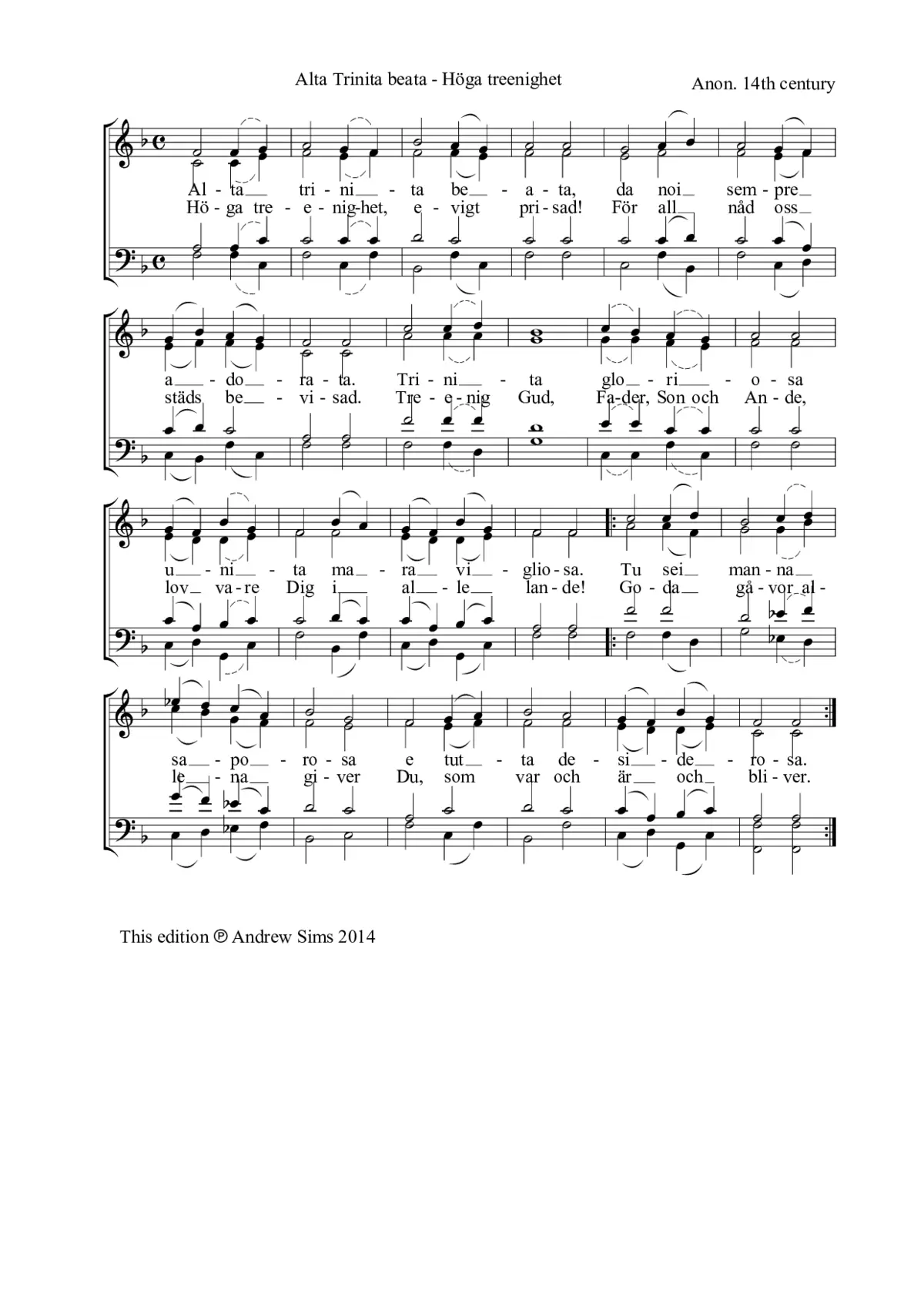 Alta Trinita beata - Page 1